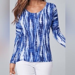 Venus blue and white racerback top